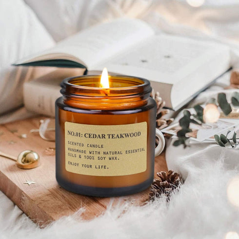 MOULENGGU 4 Pack Set YFYTRE Scented Candle Soy Wax Candles, Aromatherapy Candles for Home Decoration, Jar Candles Gift