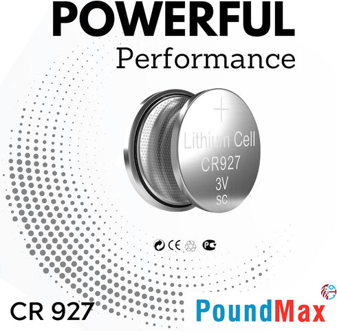 PoundMax 927 3v Pack 5 Count CR Batteries Lithium Button Cell Battery Combo