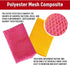 UNHA'S Dish Scrubber Cloth | Mesh Dishwashing Scouring Pad for Kitchen | Non-Abrasive, Quick Dry, Odorless Polyester