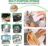 PUCITY DishesPack 12 Sponges Kitchen Natural Dish Sponge Plant-Based Biodegradable Compostable Cellulose with Coconut