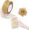 1.5 Inches Wide Gold Sheer Organza Chiffon Ribbon for Gift Wrapping, Bouquet Crafts, 50 Yards/Roll