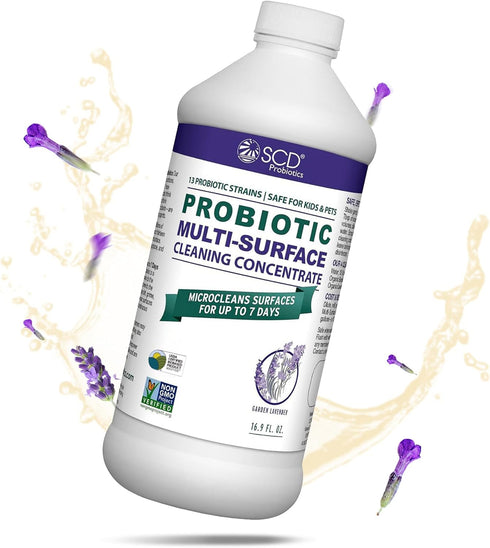 Biobased Probiotic Cleaning Concentrate with Lavender Essential Oil, Plant-Based Multi-Surface Spray Cleaner, 17 Fl Oz