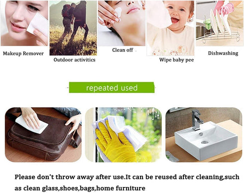 Compressed Towel, Baby Wipes Travel Disposable Napkins Mini Magic Coin Tissues, 100 Count
