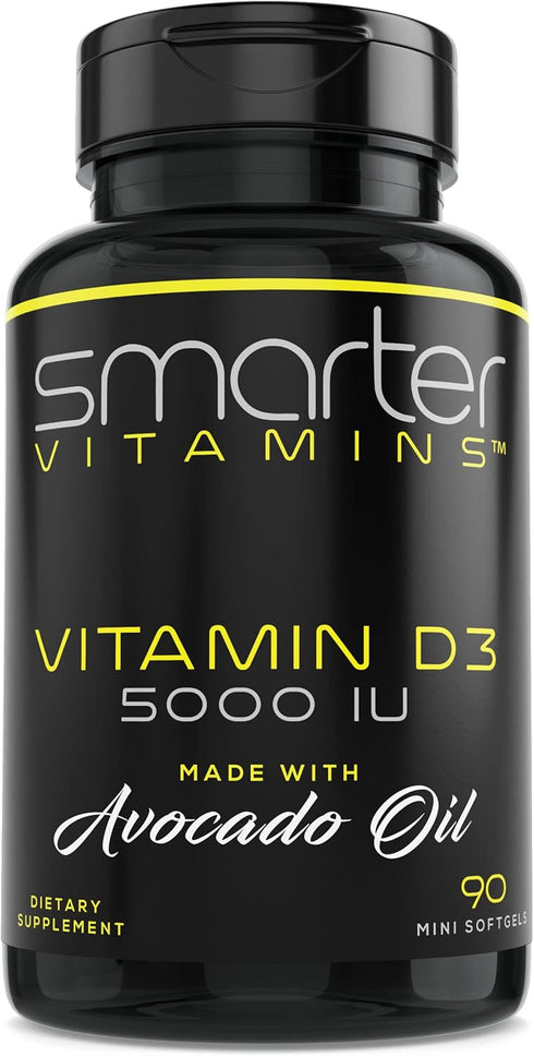 Smarter Vitamin D3 5000 IU in Avocado Oil - 90 Mini Softgels