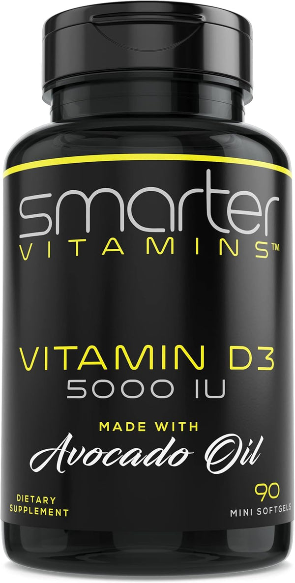 Smarter Vitamin D3 5000 IU in Avocado Oil - 90 Mini Softgels
