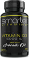 Smarter Vitamin D3 5000 IU in Avocado Oil - 90 Mini Softgels