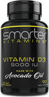 Smarter Vitamin D3 5000 IU in Avocado Oil - 90 Mini Softgels