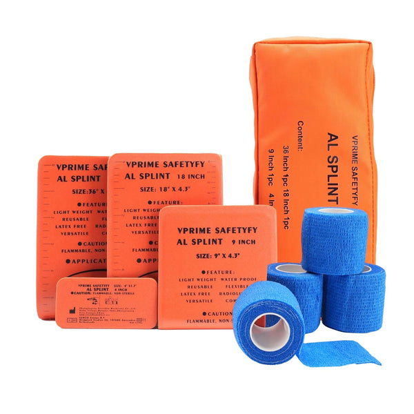 VPRIME SAFETYFY First Aid Splint 36" X 4.3" Orange -Waterproof First Aid Medical Tactical