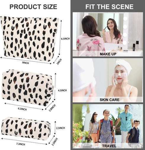 Large Capacity Checkered Makeup Bag, Cute Cosmetic Pouch for Purse, Travel Toiletry Organizer for Women