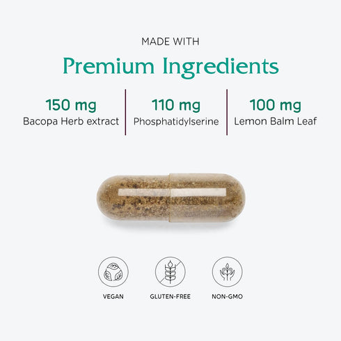 Vitanica MindBlend, Vegan Brain Support, 60 Capsules