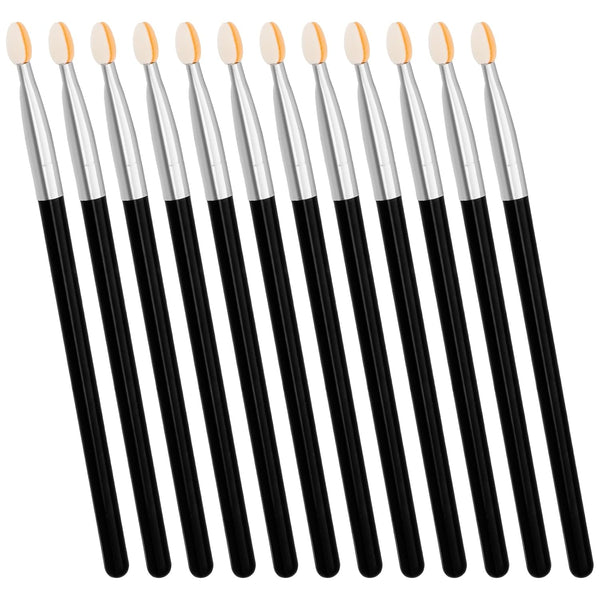 12 Pcs Long Eyeshadow Applicators Sponge Brush Sets, Reusable Professional Makeup Brushes Set for Women