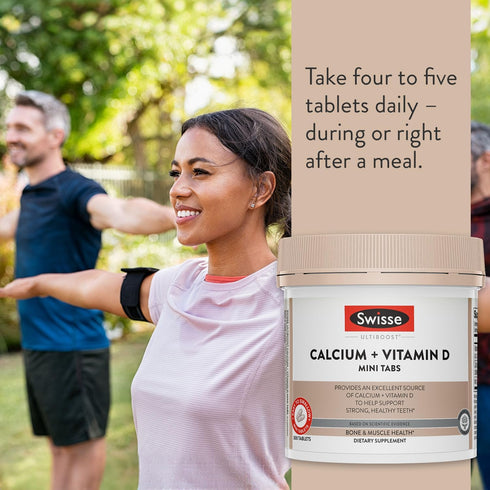 Swisse Calcium with Vitamin D | 830mg Calcium Citrate with Vitamin D3 | 300 Tablets for Bone Strength Support