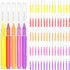 EasyHonor Braces Brush for Cleaner Interdental Brush Toothpick Dental Hygiene Flosser (5 Warm Colors, 75pcs)
