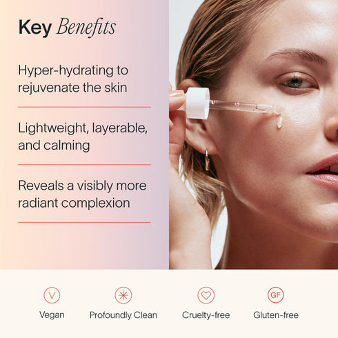 Plumping Peptide Lifting Serum with Triple Hyaluronic Acid, Probiotics, Avocado Vegan Peptides - 1 FL OZ