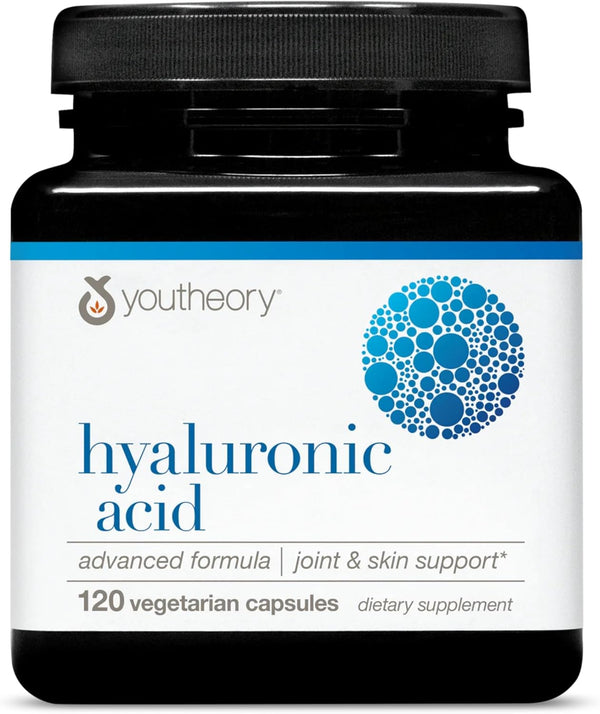 Youtheory Hyaluronic Acid Advanced Formula - Joint Support Supplement, 120 Vegetarian Capsules