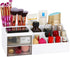 LETURE Makeup Vanity Organizer Box, Desk Organizer for Cosmetic Storage - Bathroom Counter Makeup for Eyeshadows,