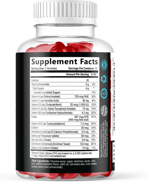 Gummies Immune 13 60 Multivitamin for Men - Complete Daily Mens Multivitamin with Vitamin D, B Vitamins, Zinc & More