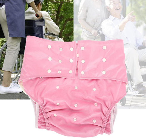 Reusable Adult Diaper, Washable Pocket Nappy Cover, Adjustable Breathable Cloth Diaper
