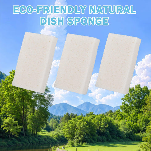 YoleShy 48 Pack White Sponges Kitchen Natural Compressed Cellulose Sponges for Dishes Bulk Non Scratch for Household