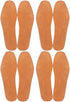 Absorbent Ultra Thin Pigskin Leather Insoles for Stinky Feet, Foot and Shoe Odor Inserts, 4 Pair