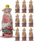 MISHKIN 10pcs Linen Burlap Wine Bags with Drawstring Red Roses Valentine's Day Wine