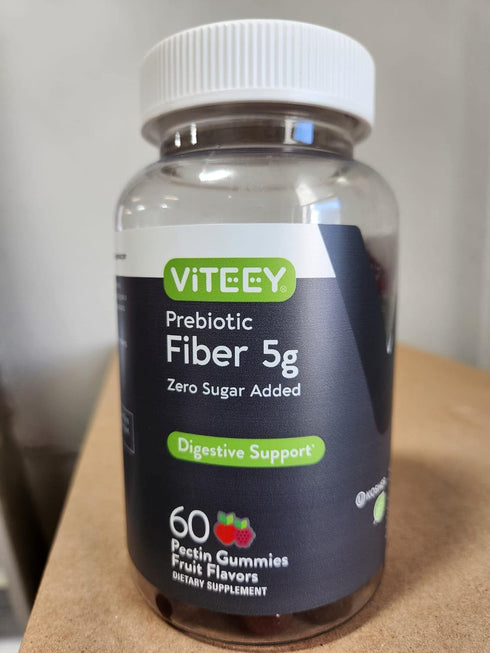 Gummies 5g Gummies 60 Count Viteey Prebiotic Fiber for Adults, - Gut Health & Digestive Soluble Fiber Supplement - Zero