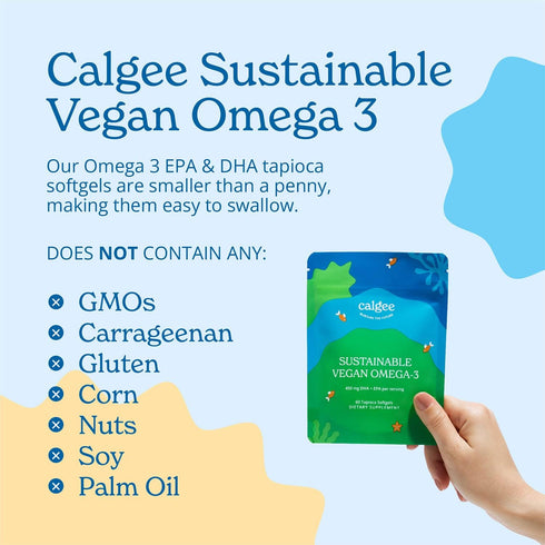 Vegan Omega-3: 450mg DHA & EPA - Plant-Based Algae Oil for Brain, Heart, & Joint Health - 60 Ct