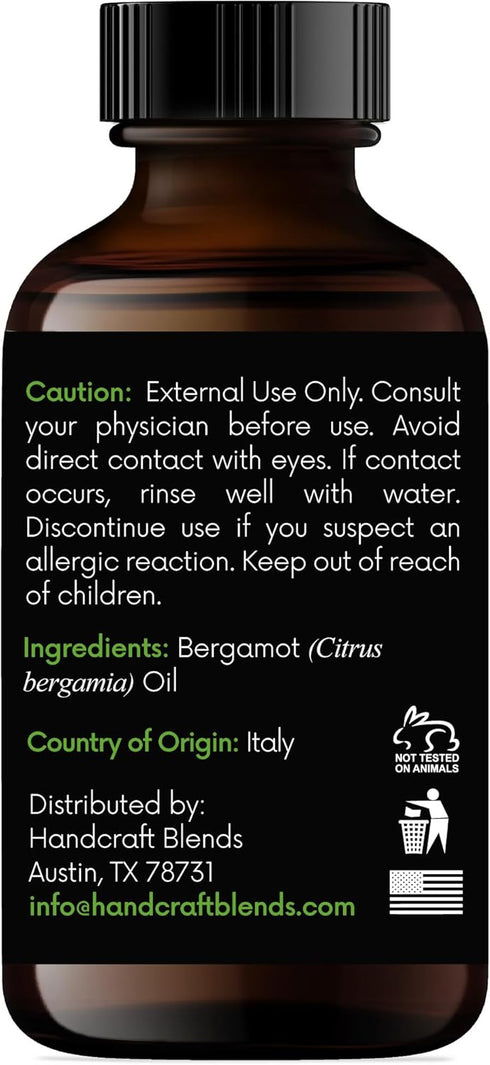 Handcraft Blends Bergamot Essential Oil - 100% Pure and Natural - Premium Grade Essential Oil for Diffuser and Aromatherapy - 1 Fl Oz