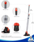 Set Set 51.7"(131 cm) MR.SIGA Broom and Dustpan with Long Handle, Stand Upright Broom with Dustpan Combo for Floor
