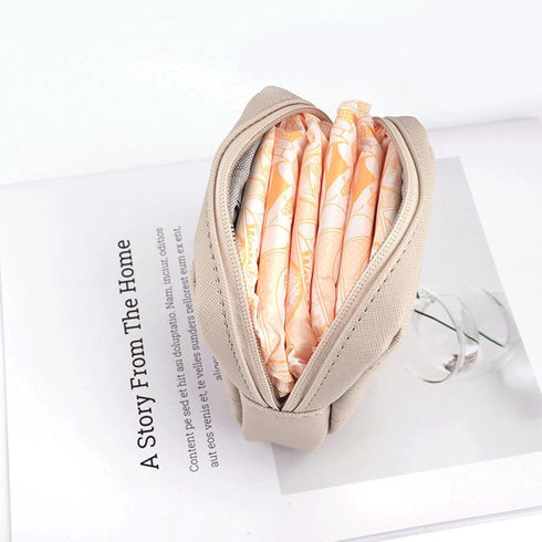 Qusmeiyici 2PCS Sanitary Napkin Storage Bag,Period Pouch Tampon Bag Tampon Holder for Purse Period Pads Portable Period