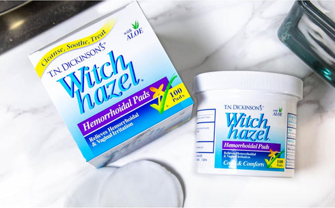 T.N. Dickinson's Hemorrhoidal Pads with Witch Hazel and Aloe, Clear, 100 Count