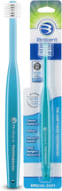 Brilliant Specialty Adult Round Toothbrush, Teal, for Sensitive Mouths with Ultra Soft Bristles, 1 Pack for Oral Care