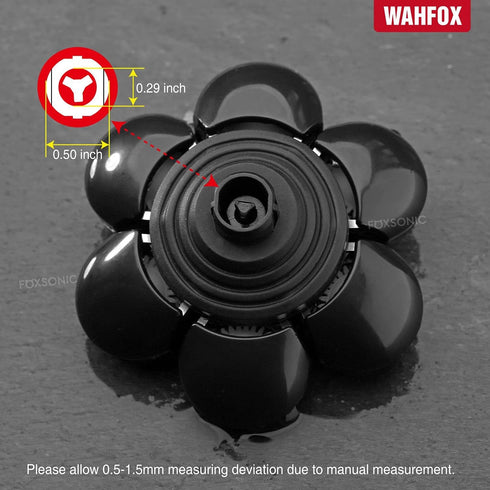 WAHFOX 7D Universal 7 Heads for HeadShaver - Replacement Blades for Electric Razor Shaver, Easy Install