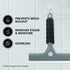 Squeegee for Shower Door, Car Windshield, Glass Window - Gray with 2 Extra Silicone Replacement Blades