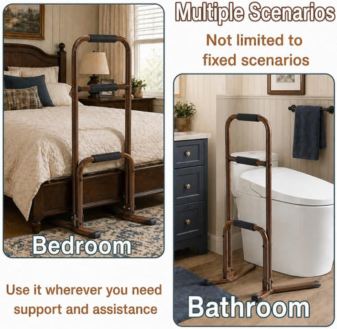 PXNTLA 3-Tier Couch Chair Stand Assist Aid for Seniors, Stand Assist Rail for Elderly - Fixed Height Floor Standing