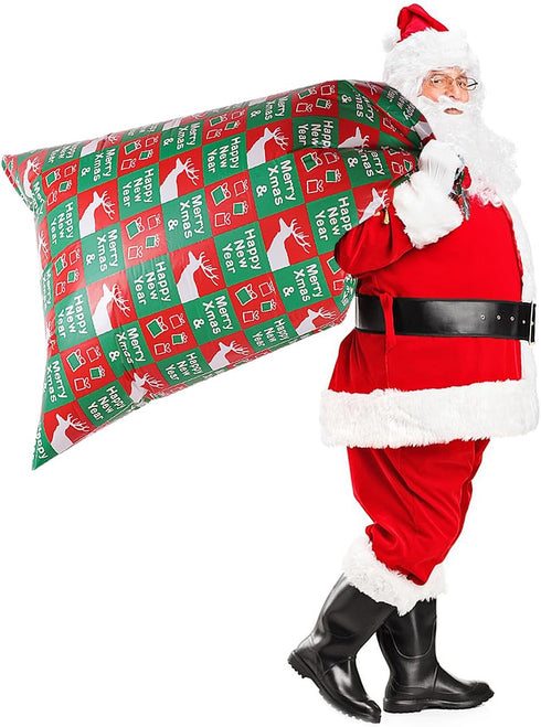 Jaywayang 4PCS 60" 36" Extra Large Christmas Gift Bags, Oversized Christmas Bags x Jumbo Plastic Gift Bags with Tag