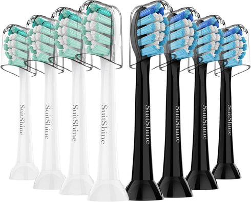 Replacement Toothbrush Heads for Philips Sonicare, Compatible Snap-on Electric Tooth Brushes, 8 Pack Aseptic Packing