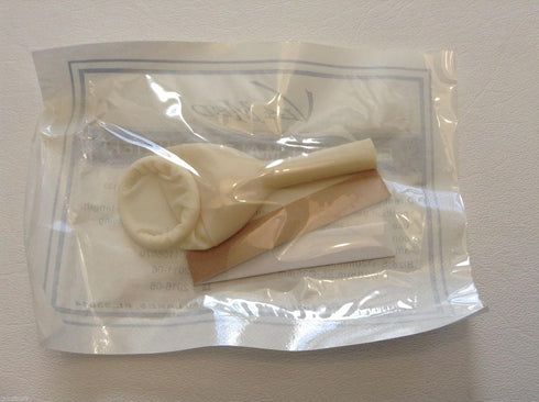 Viamed One External Male Latex Catheter Condom Style Selfadhering Coated Strip, Size M