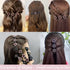 Sparkling Crystal Stone Braided Hair Clover Clips - 8 Pcs Hair Accessories for Thick and Thin Hair Styling