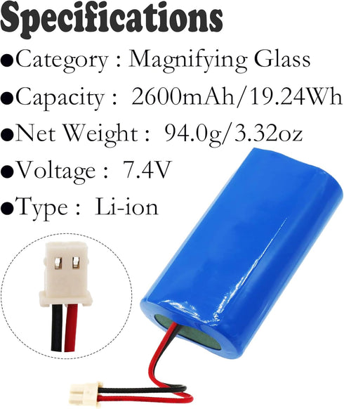 TAWUZUOR OM0134 EHL65 EHL-65 25458 7.4V/2600mAh Battery Compatible with Odyssey Analog Eclipse