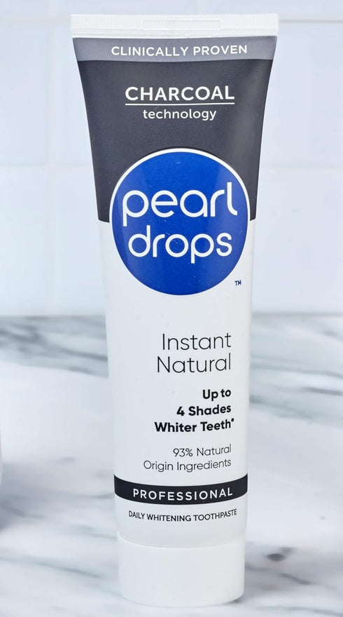 Pearl Drops Instant Natural White Activated Charcoal, 75ml