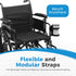 Mobility Cup Holder for Adults, Portable Drink Holder for Wheelchair, Adjustable & Foldable Cup Carrier
