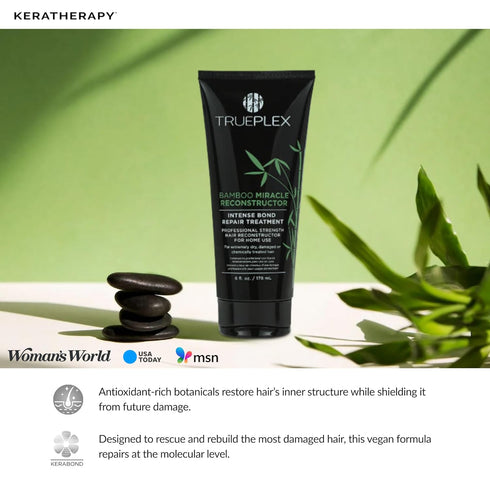 KERATHERAPY Bamboo Miracle Reconstructor Bond Repair Treatment, 6 oz., 178 ml - Vegan Thermal Protection & Hair