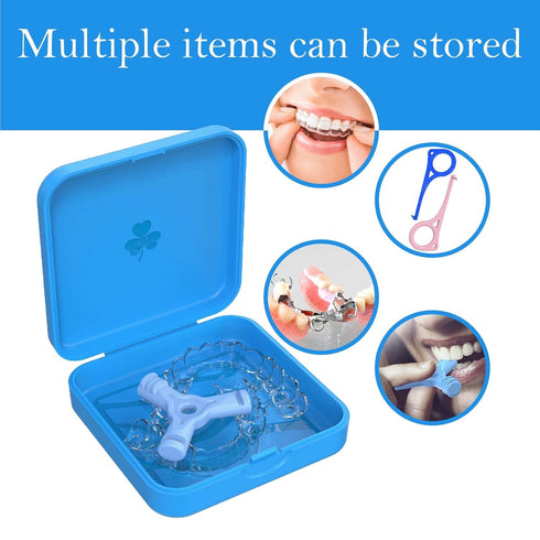ARGOMAX Retainer Case - 4 Piece Aligner and Braces Box in Blue