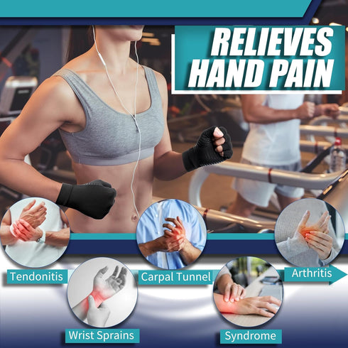 DRNAIETY Copper Arthritis Compression Gloves for Men Women Relieve Hand Rheumatoid Pain Tendonitis