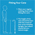 Carex Soft Grip Folding Cane, Adjustable Height (33"-37"), Metallic Blue, Anti-Slip Rubber Tip