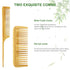 MRD Hair Brush Set, Natural Bamboo Comb Paddle Detangling Hairbrush, Wide-tooth & Tail Comb for All Hair Types