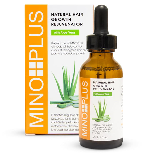Natural Hair Growth Serum, 60ml / 2fl oz, For Longer, Stronger, Thicker Hair, with Aloe Vera