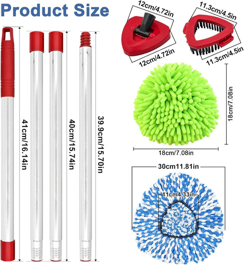 Hezane 2 3 3 Pads,1 1 Set Mop Heads for O Cedar RinseClean Tank Spin Mop System, Microfiber Mop Head Refills