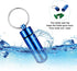 12 Pieces Portable Pill Case, First Aid Mini Container, Waterproof Aluminum Keychain Pill Case for Medications,
